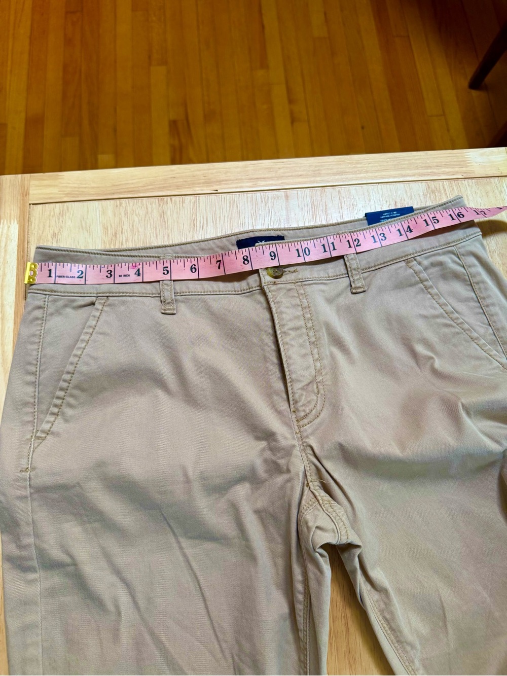 American Eagle Artist Flare Khaki Pants - Low Rise Stretch Size 10 NWT - Picture 8 of 10